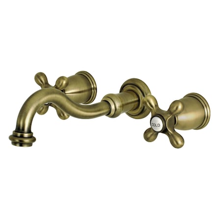 Roman Tub Faucet, Antique Brass, Wall Mount